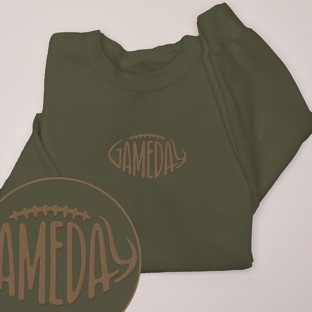 Football Shirt Sweatshirt - Embroidery Game Day Football