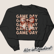 Football Shirt Sweatshirt - Game Day Football Bow