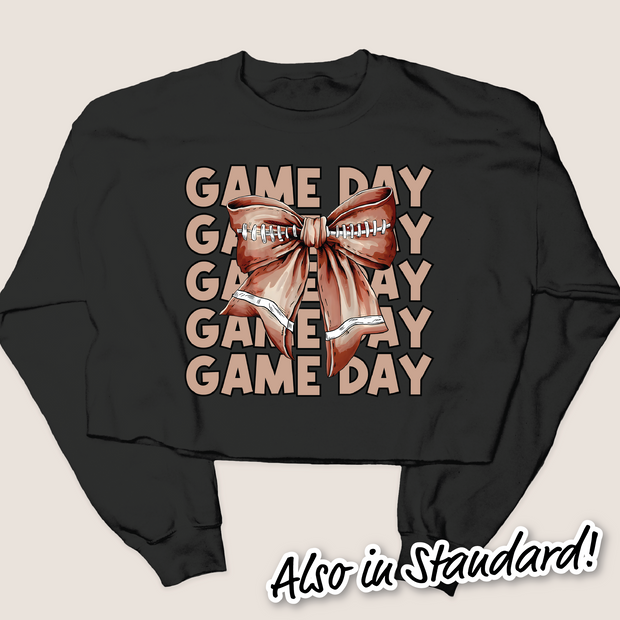 Football Shirt Sweatshirt - Game Day Football Bow