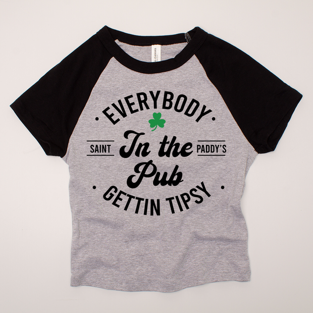 St. Patricks Day Adult Baby Doll Tee - Everybody In The Pub