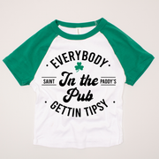 St. Patricks Day Adult Baby Doll Tee - Everybody In The Pub