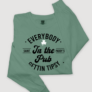 St. Patricks Day Long Sleeve T-Shirt Vintage - Everybody In The Pub