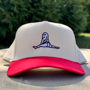 Halloween Embroidered Canvas Trucker Hat - Ghost Splits