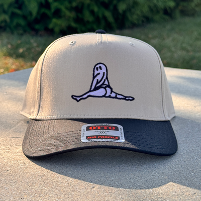 Halloween Embroidered Canvas Trucker Hat - Ghost Splits