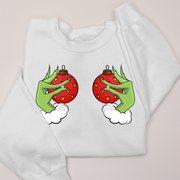 Christmas Sweatshirt - Grinch Ornament Chest