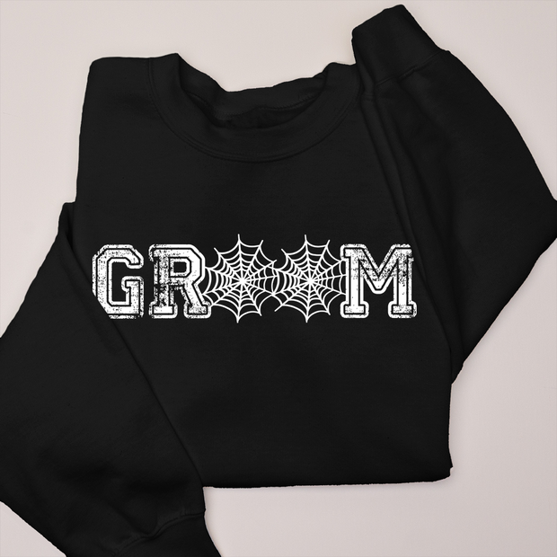 Groom Spiderweb - Halloween Sweatshirt