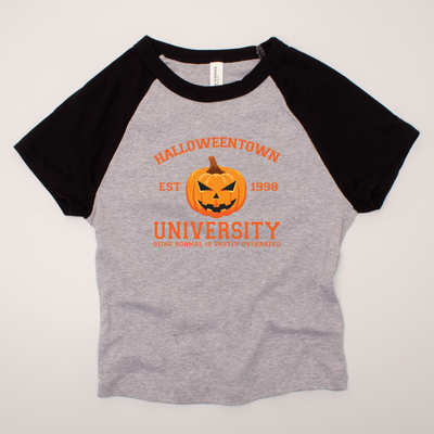 Halloween Shirt Adult Baby Doll Tee - Halloweentown University