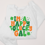 St. Patricks Day Sweatshirt - Happy Go Lucky Gal