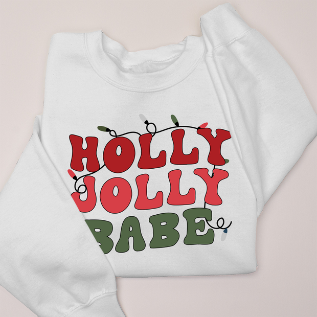 Christmas Sweatshirt - Holly Jolly Babe