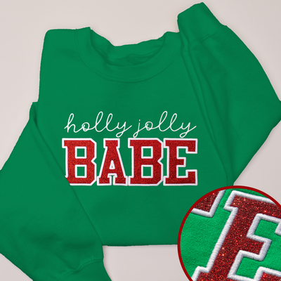 Christmas Holly Jolly Babe - Glitter - Sweatshirt