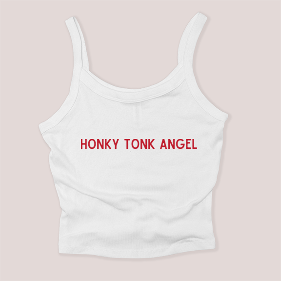 Texas Shirt Micro Rib Tank - Honky Tonk Angel