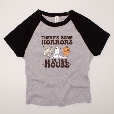 Halloween Shirt Adult Baby Doll Tee - Horrors in the House