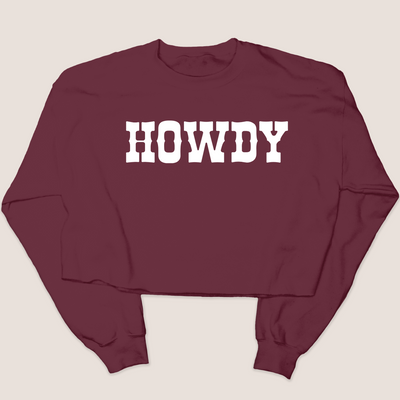 Texas Shirt Sweatshirt Cropped - Howdy Western