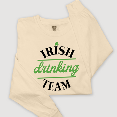 St. Patricks Day Long Sleeve T-Shirt Vintage - Irish Drinking Team