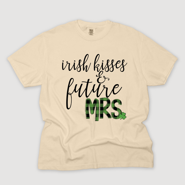 St. Patricks Day T-Shirt Vintage - Irish Kisses & Future Mrs.