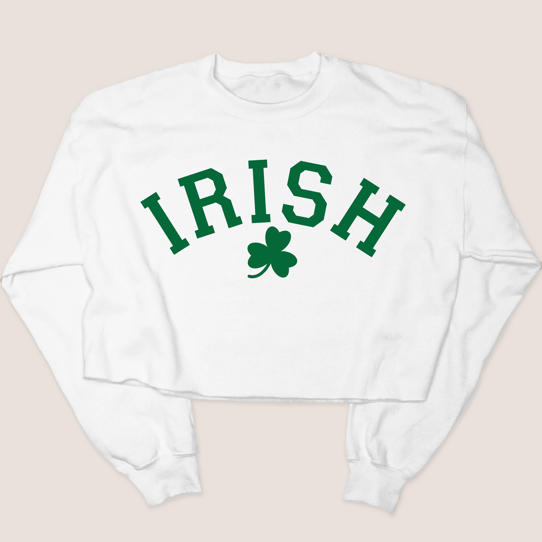 St patrick's day cropped sweatshirt sales