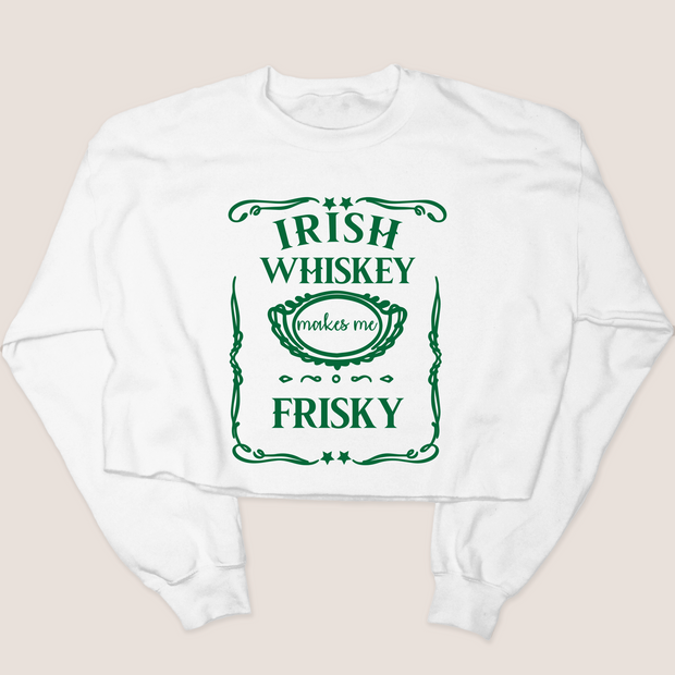 St. Patricks Day Sweatshirt Cropped - Irish Whiskey