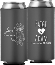 Pet Portrait 01 - Love - Neoprene Slim Can