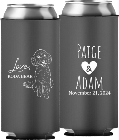 Pet Portrait 01 - Love - Neoprene Slim Can