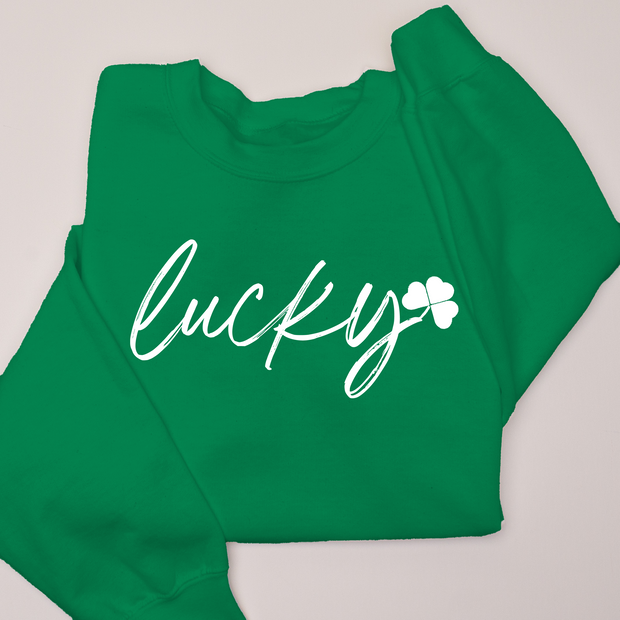 St. Patricks Day Sweatshirt - Lucky Shamrock
