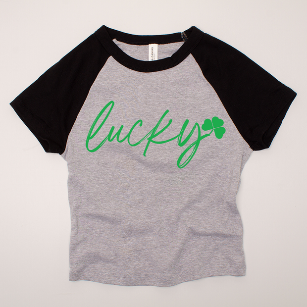 St. Patricks Day Adult Baby Doll Tee - Lucky Shamrock