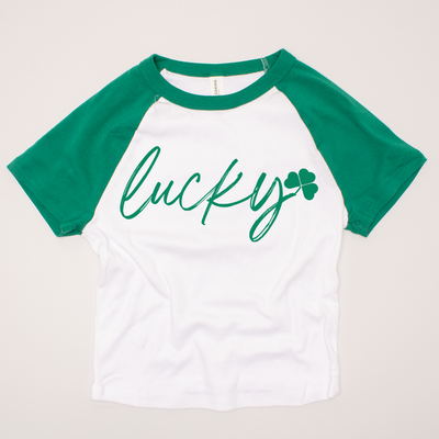 St. Patricks Day Adult Baby Doll Tee - Lucky Shamrock