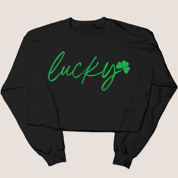 Shamrock cropped sweatshirt clearance