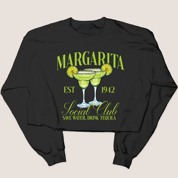 Tequila Shirt Margarita Cocktail - Sweatshirt Crop