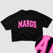 Tequila Shirt Margs Glitter Crop - University