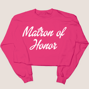 Doll Matron of Honor - Valentines Day -  Cropped Sweatshirt