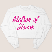 Doll Matron of Honor - Valentines Day -  Cropped Sweatshirt