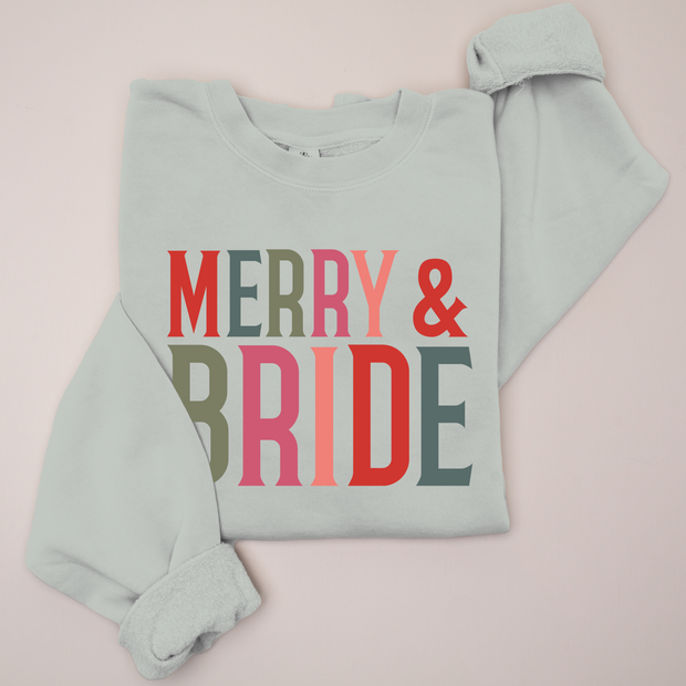 Christmas Sweatshirt High End - Merry & Bride