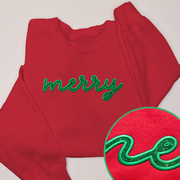 Christmas Sweatshirt - Merry - Glitter