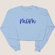 Mom Shirt - Mom Script Sweatshirt Cropped