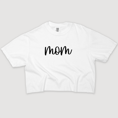 Mom Shirt - Mom Script Cropped