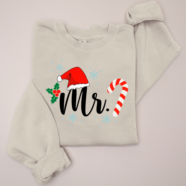 Christmas Sweatshirt High End - Mr. Candy Cane
