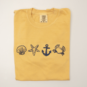 Comfort Colors Coastal Icons Embroidered T-Shirt