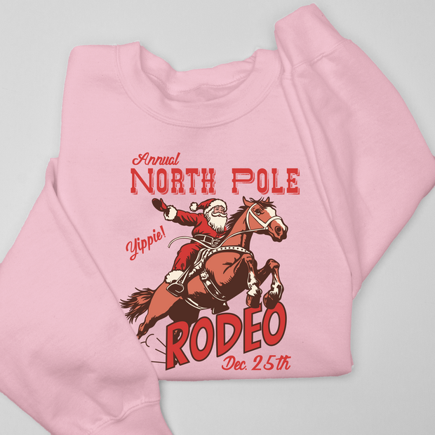 Christmas Sweatshirt  - North Pole Rodeo