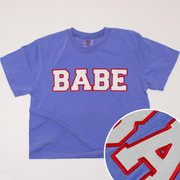 4th Of July Shirt Crop Glitter - Babe