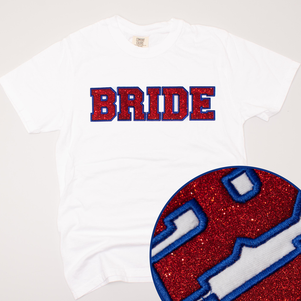 USA Patriotic - Bride - Glitter - T Shirt