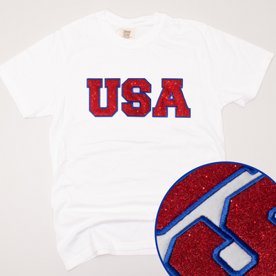 Classic USA Patriotic - Glitter - T Shirt