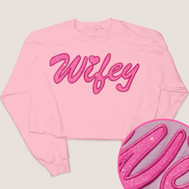 Doll Wifey - Glitter - Cropped Sweatshirt