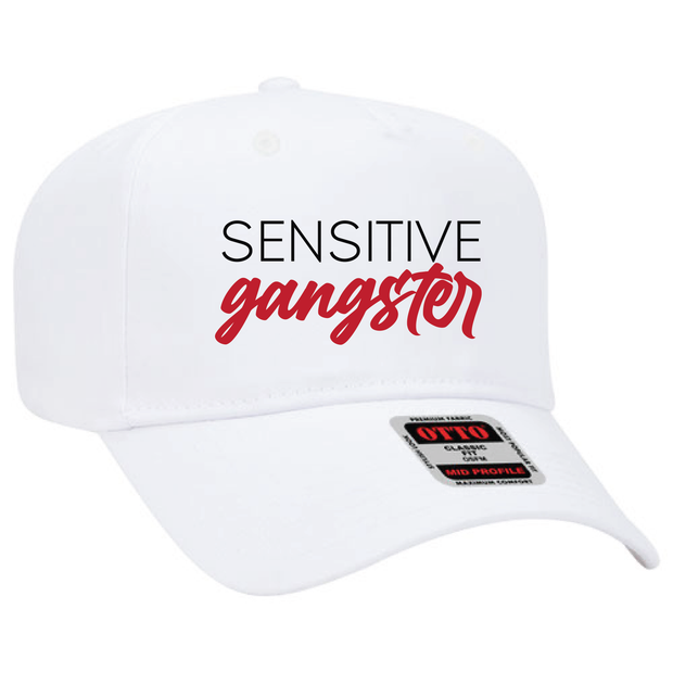 Sensitive Gangster Embroidered Canvas Trucker Hat