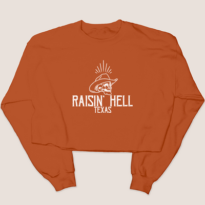 Texas Shirt Sweatshirt Cropped - Raisin' Hell