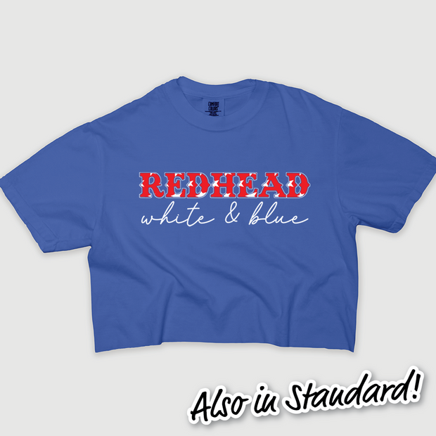 4th Of July Shirt - Redhead, White & Blue