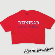 4th Of July Shirt - Redhead, White & Blue