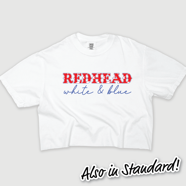 4th Of July Shirt - Redhead, White & Blue