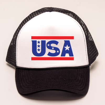 4th of July Trucker Hat - USA Stars