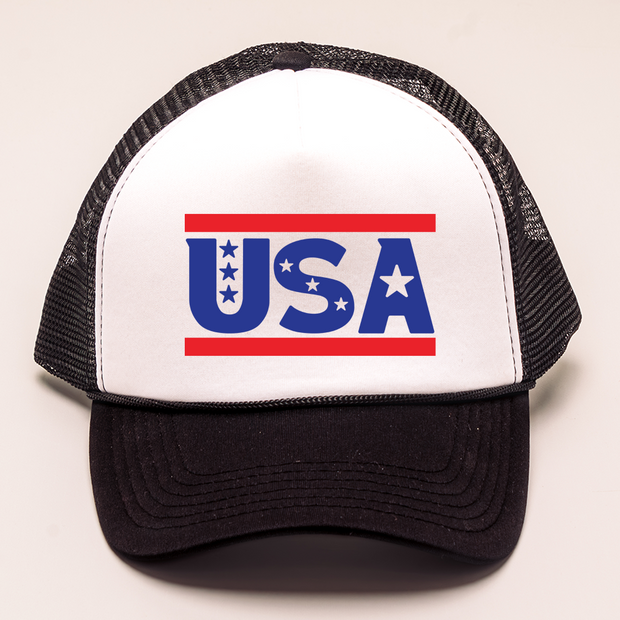 4th of July Trucker Hat - USA Stars