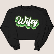St. Patricks Day Sweatshirt Cropped - Retro Wifey